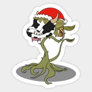 Holiday Cowplant Sticker